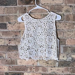 Free people White tank over shirt